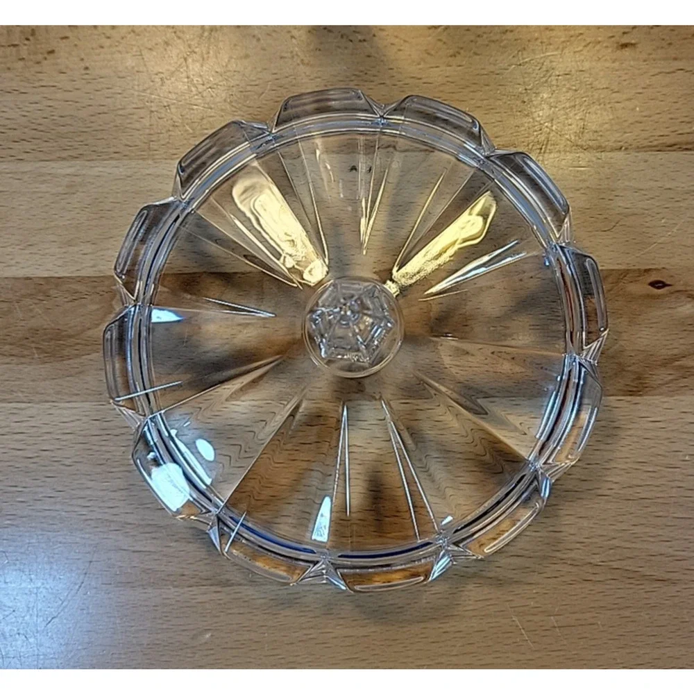 Vintage Ice Bucket By St George 24% Fine Lead Crystal W/ Lid Excellent